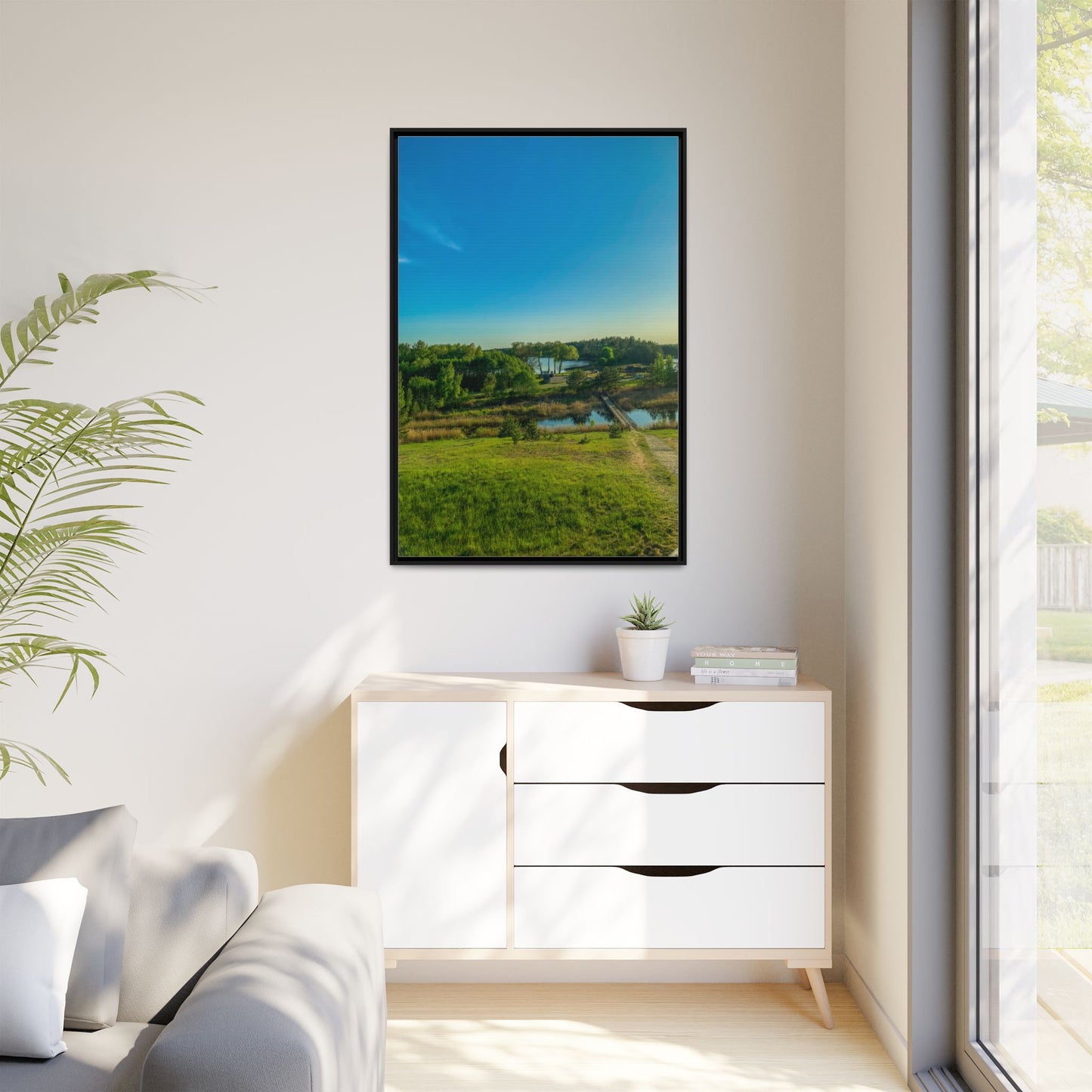 Zageres Lake Matte Canvas, Framed (Multi-color)