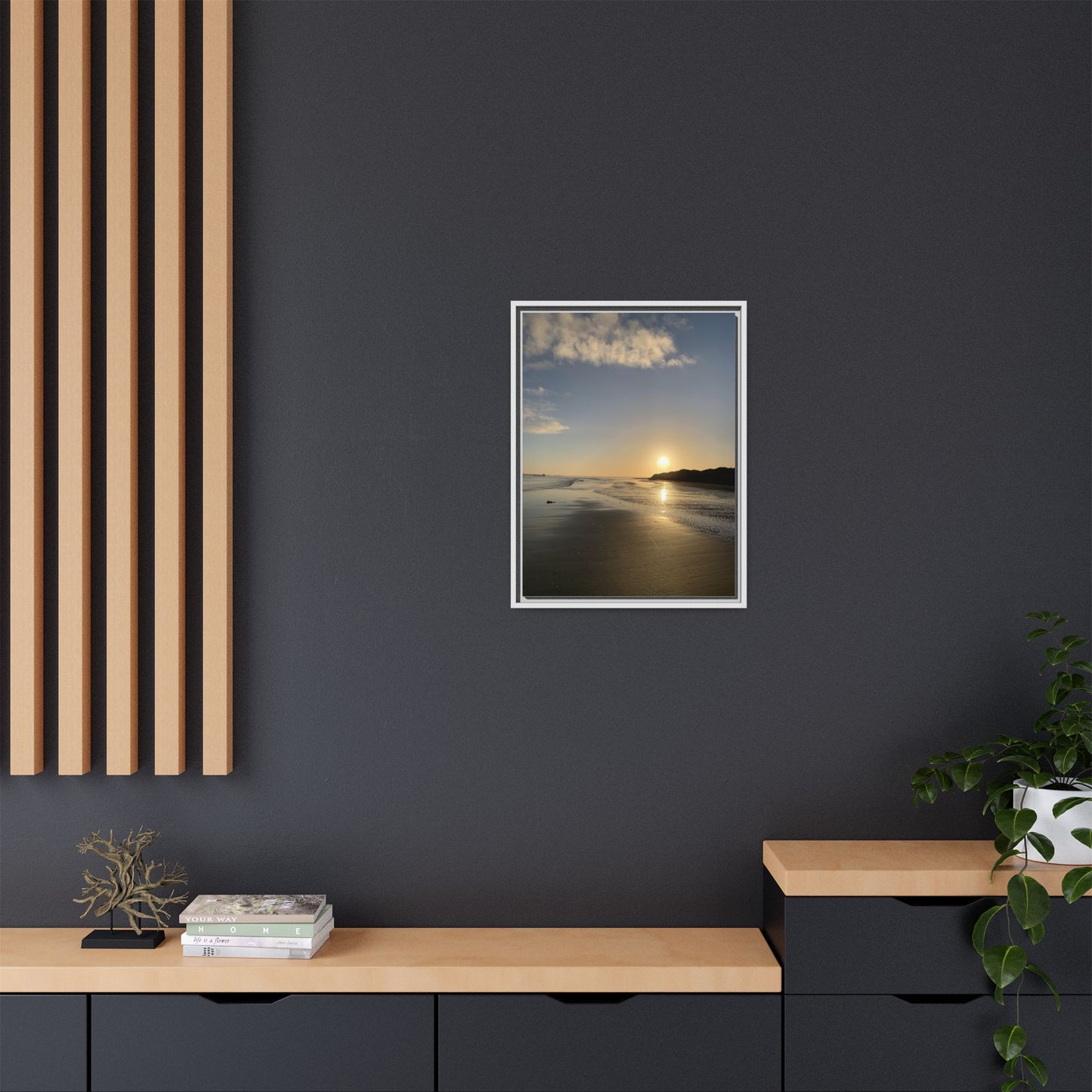 Sunset Matte Canvas, Framed (Multi-color)