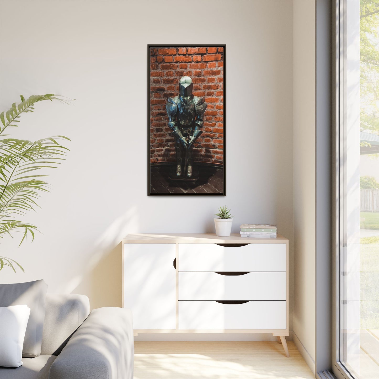 Steel Armour Medieval Age Lithuania Matte Canvas, Framed (Multi-color)