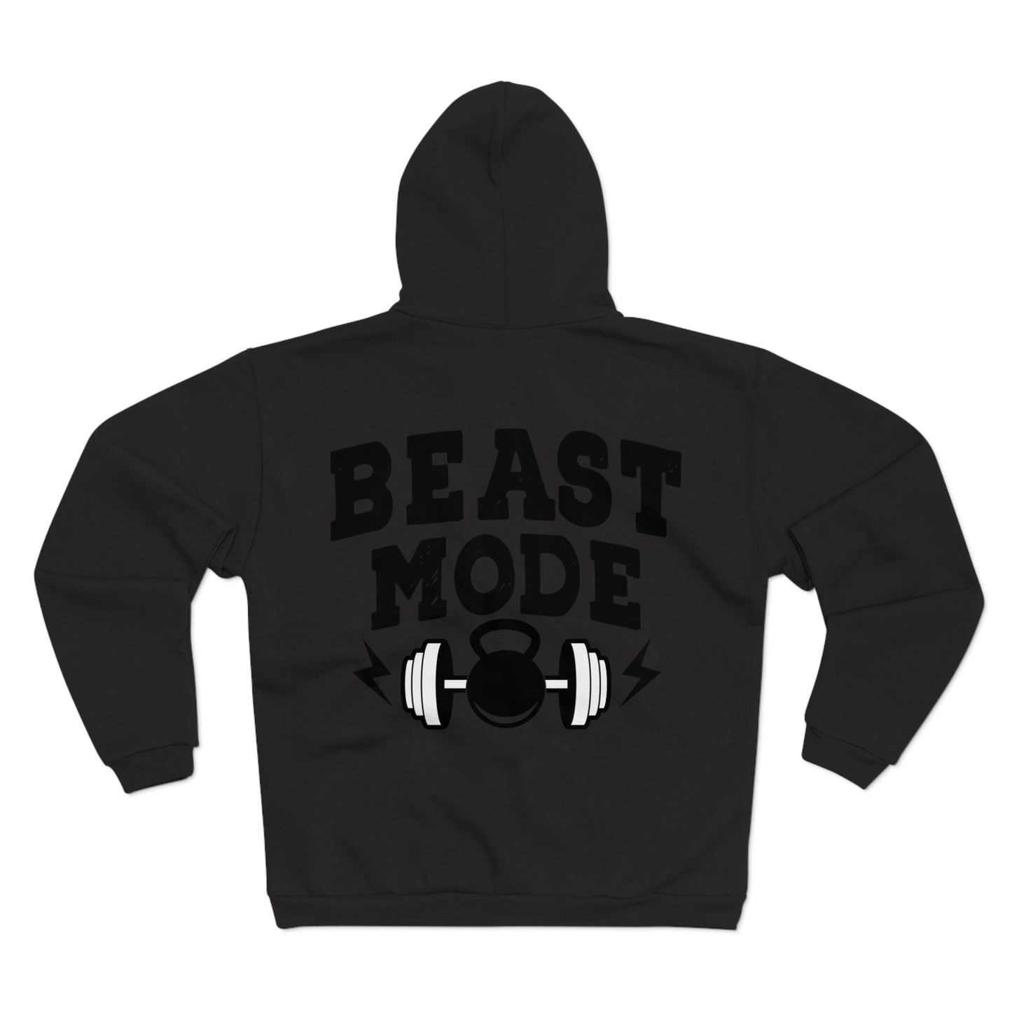 Beast Mode Unisex Hooded Zip Sweatshirt - Perfect for Fitness Enthusiasts