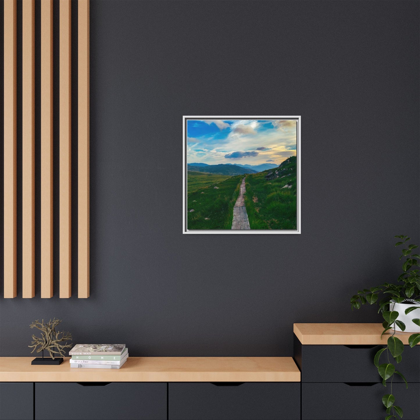 Torc Mountain Trail Matte Canvas, Framed (Multi-color)