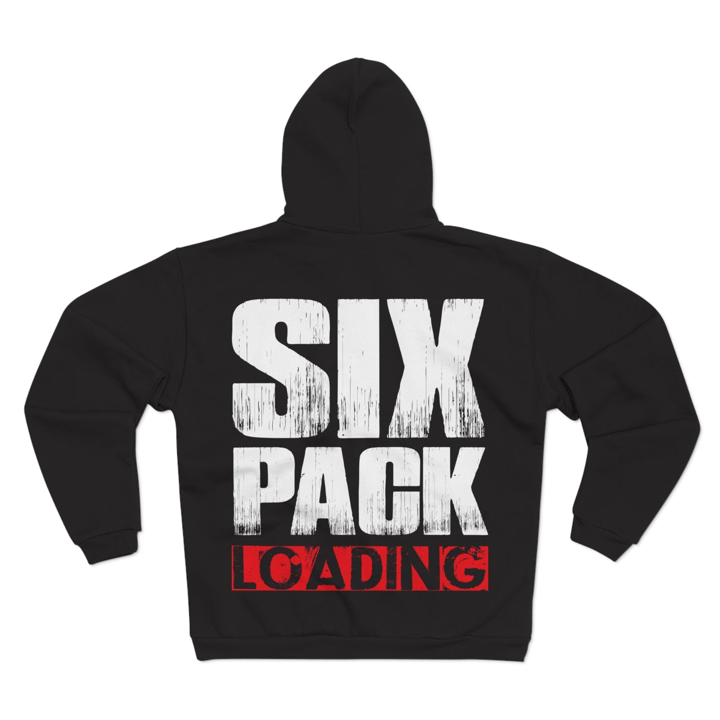 Six Pack Loading Unisex Hooded Zip Sweatshirt - Perfect Gift for Gym Lovers