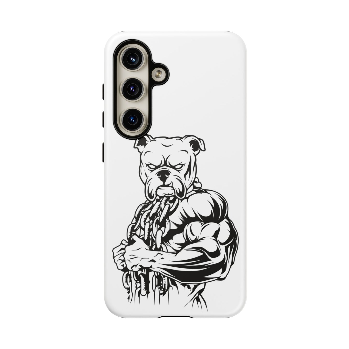 Tough Cases: Strong Bulldog Phone Case - Perfect for Dog Lovers and Fitness Enthusiasts