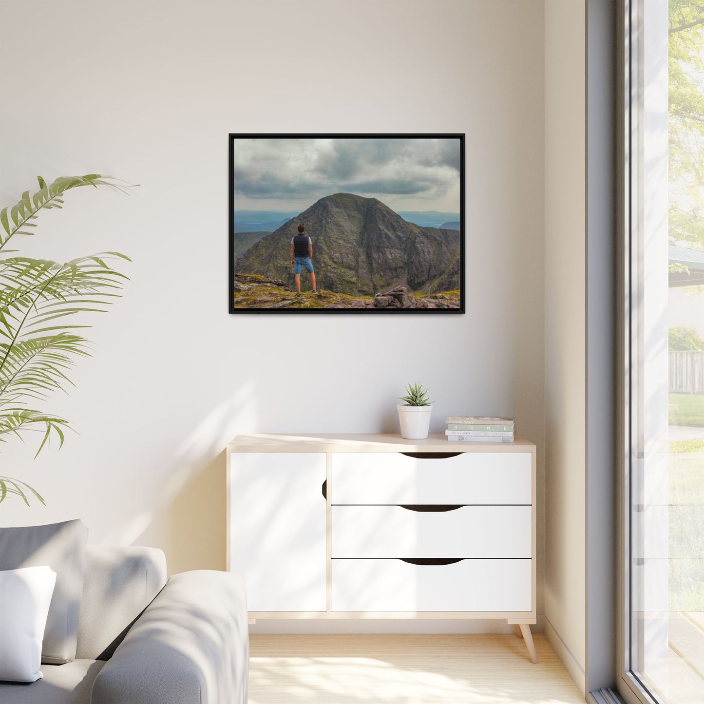Cross On Top Matte Canvas, Framed (Multi-color)
