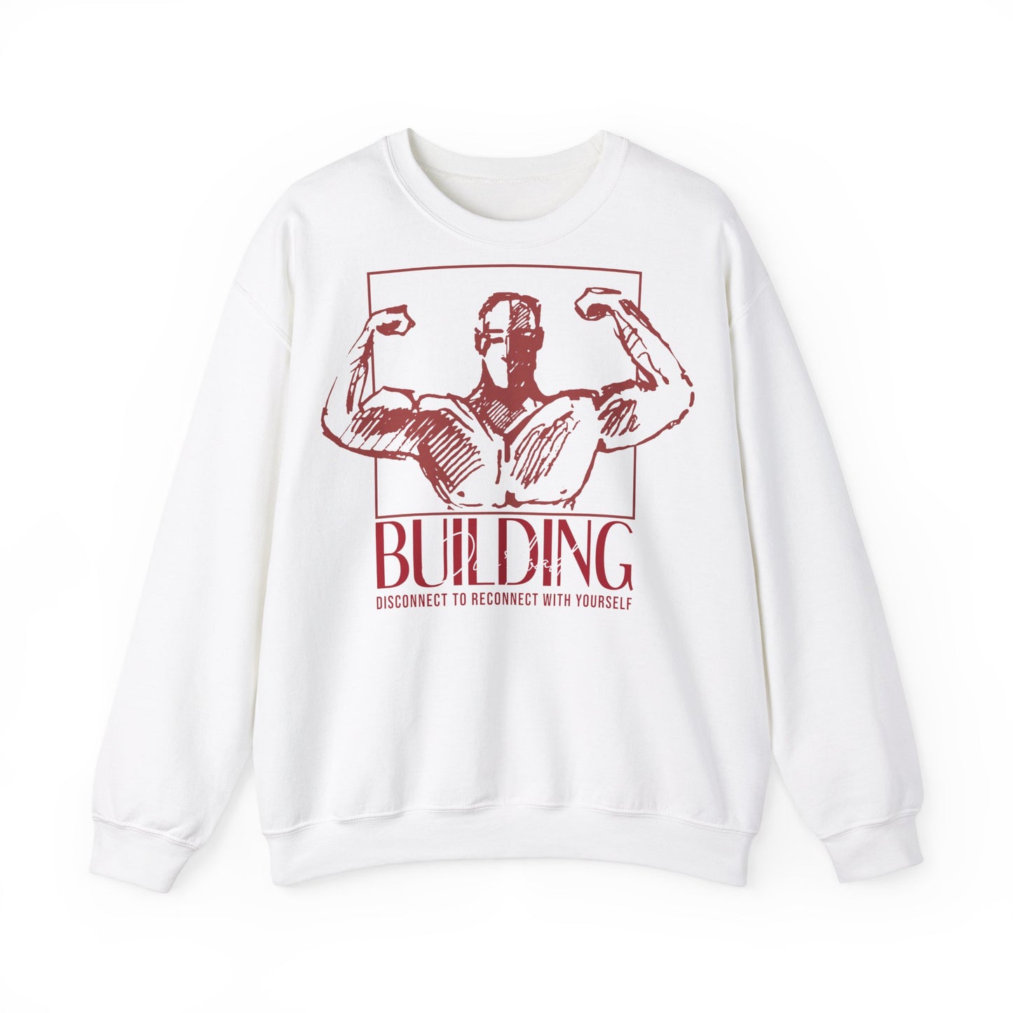 Motivational Fitness Unisex Heavy Blend™ Crewneck Sweatshirt - "Disconnect to Reconnect"
