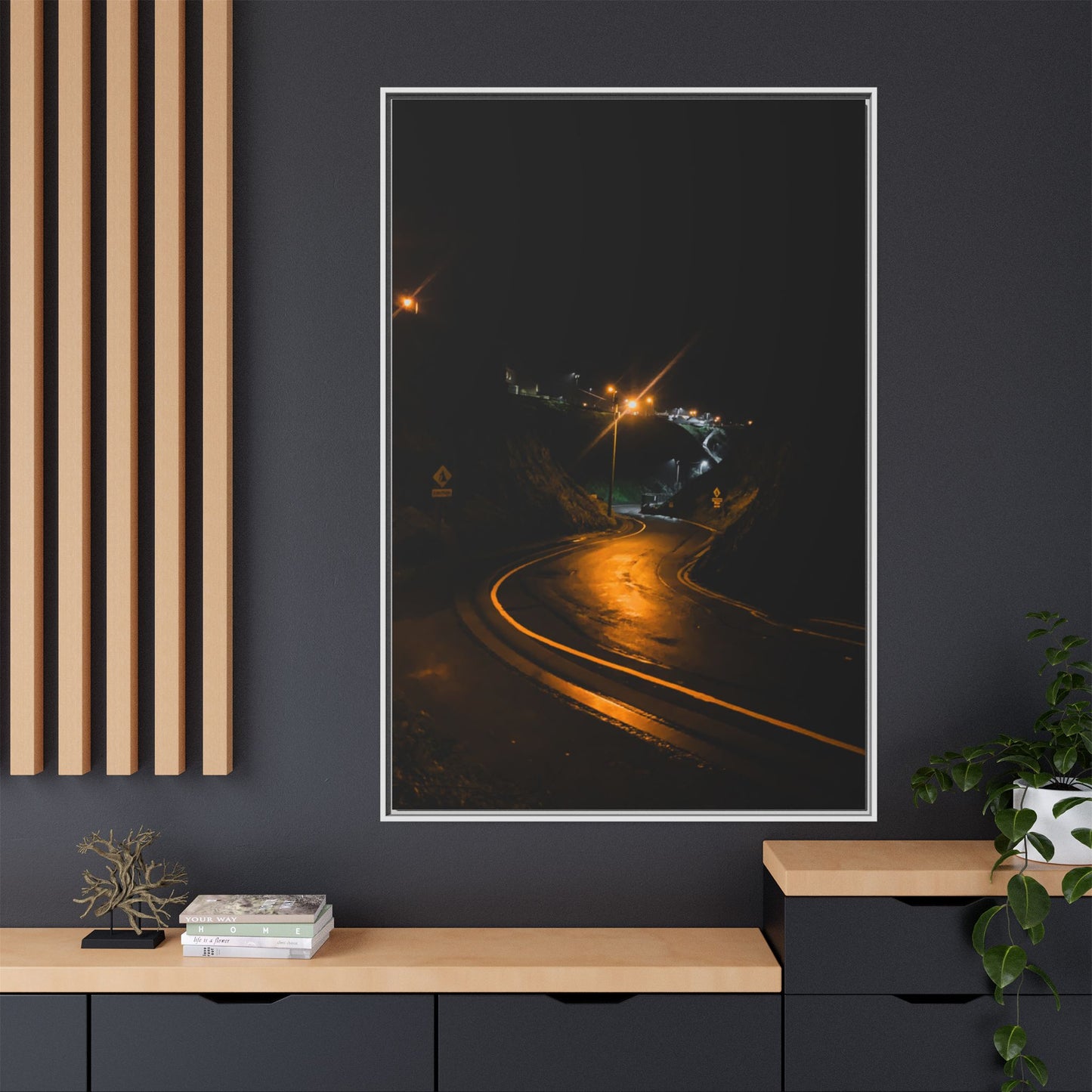 Ballybunion at Night Matte Canvas, Framed (Multi-color)