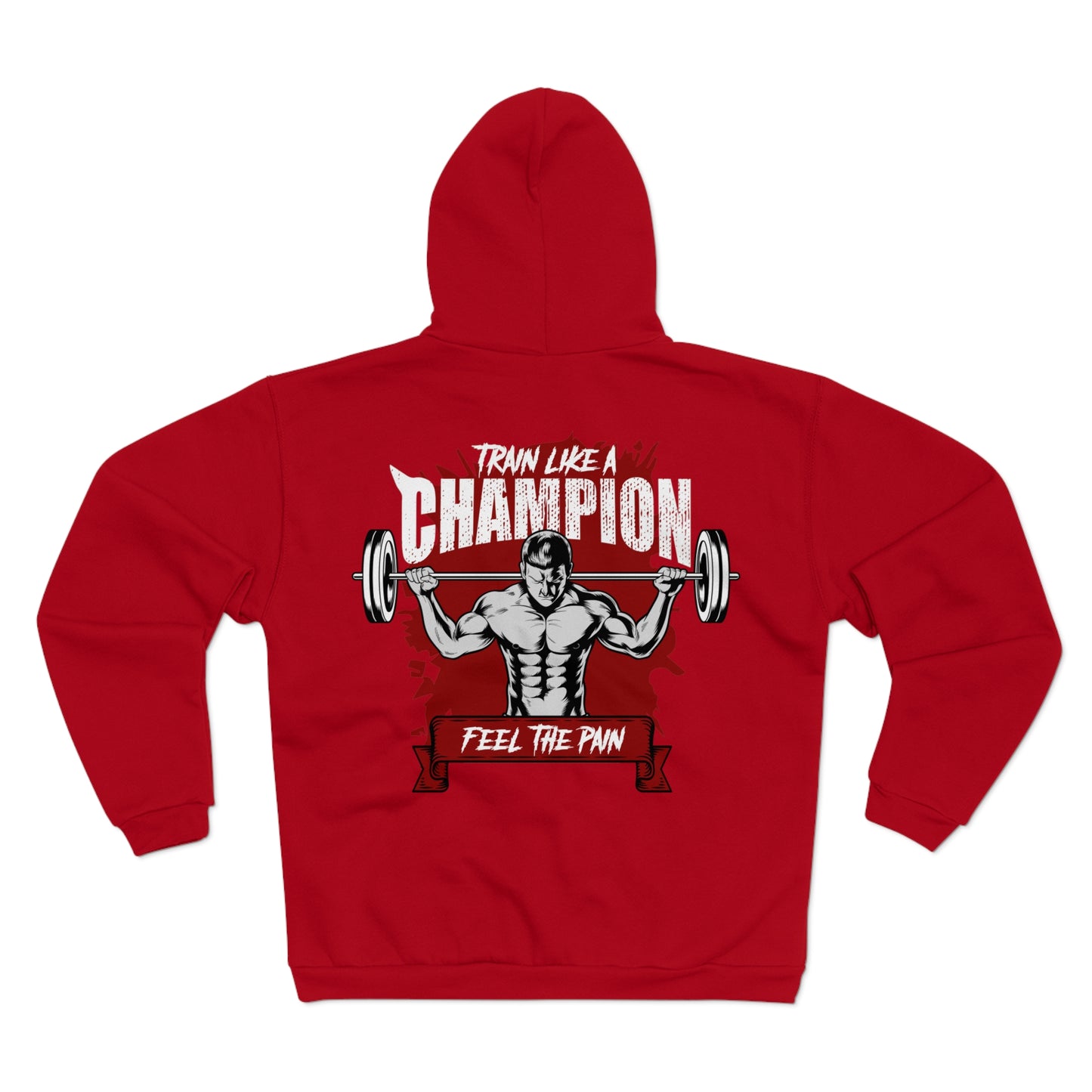 Champion Workout Zip Hoodie - Feel the Pain Fitness Sweatshirt