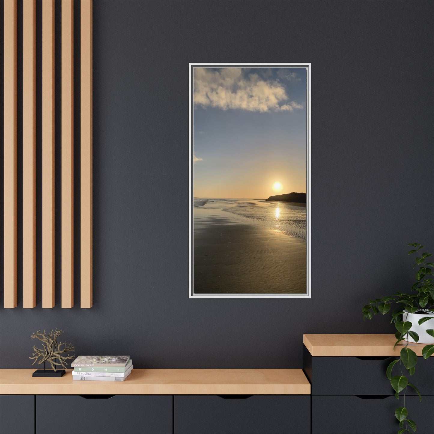 Sunset Matte Canvas, Framed (Multi-color)