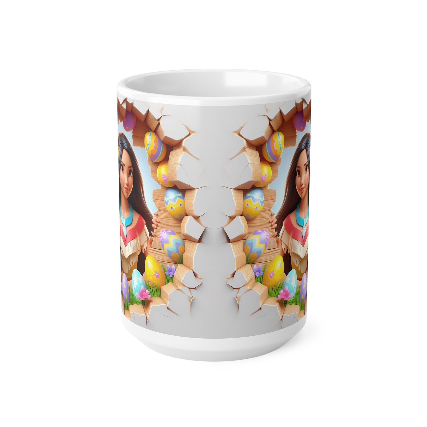Easter-Themed Ceramic Coffee Mug - 11oz & 15oz Featuring Celebratory Character Design
