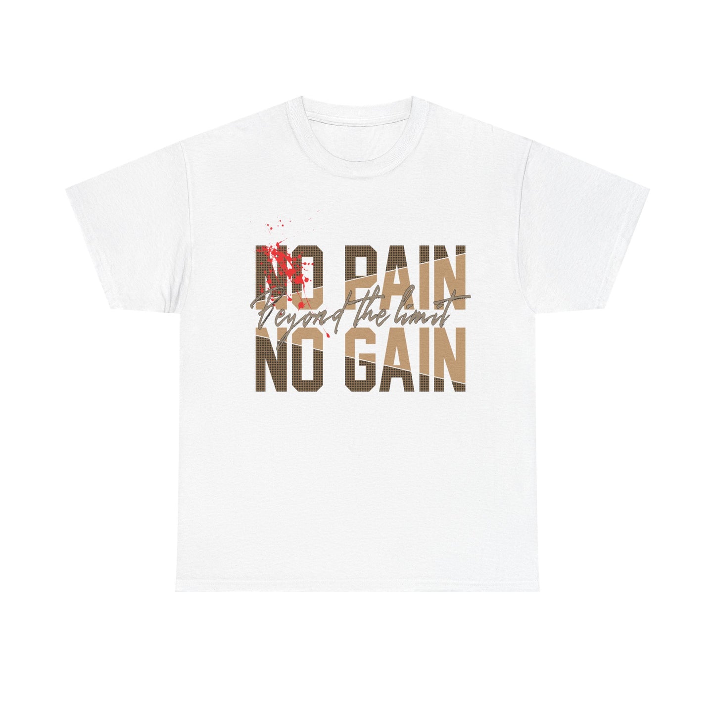 Motivational Unisex Heavy Cotton Tee - "No Pain No Gain"