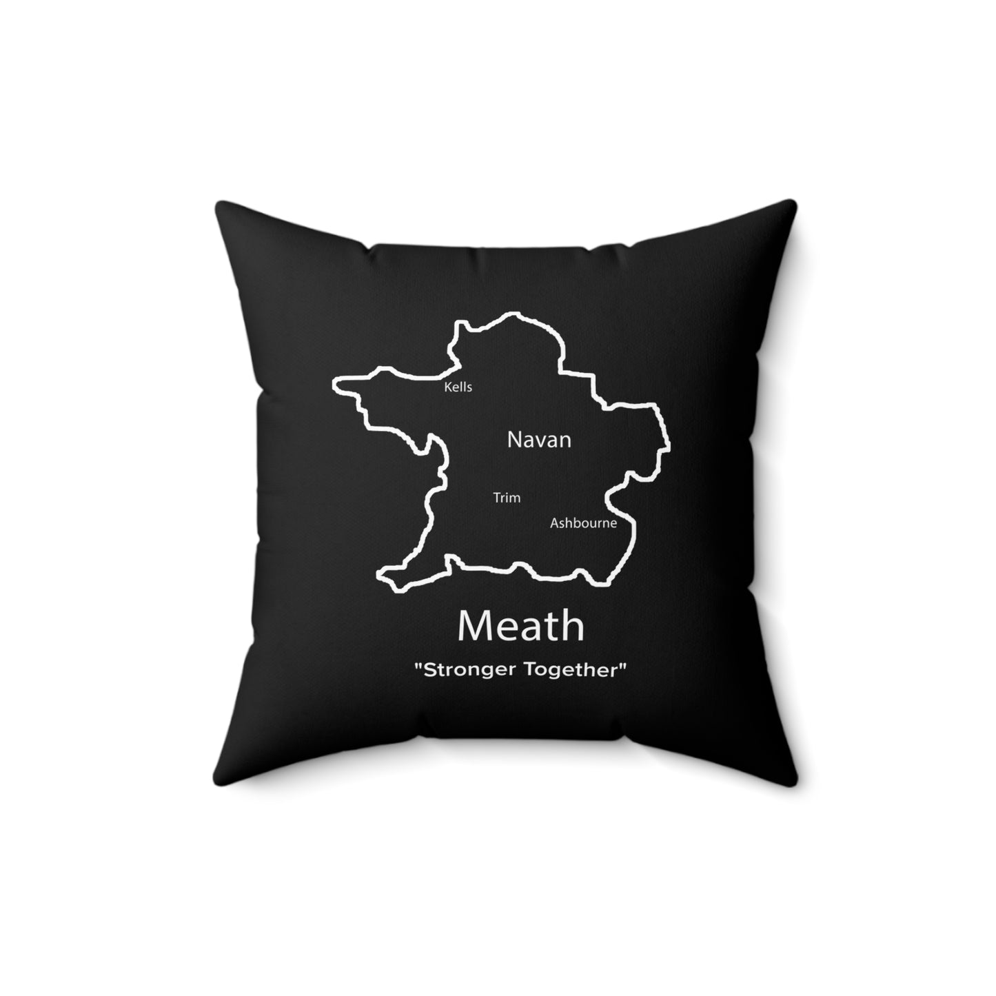 Meath Spun Polyester Square Pillow Black Edition 2 Sizes