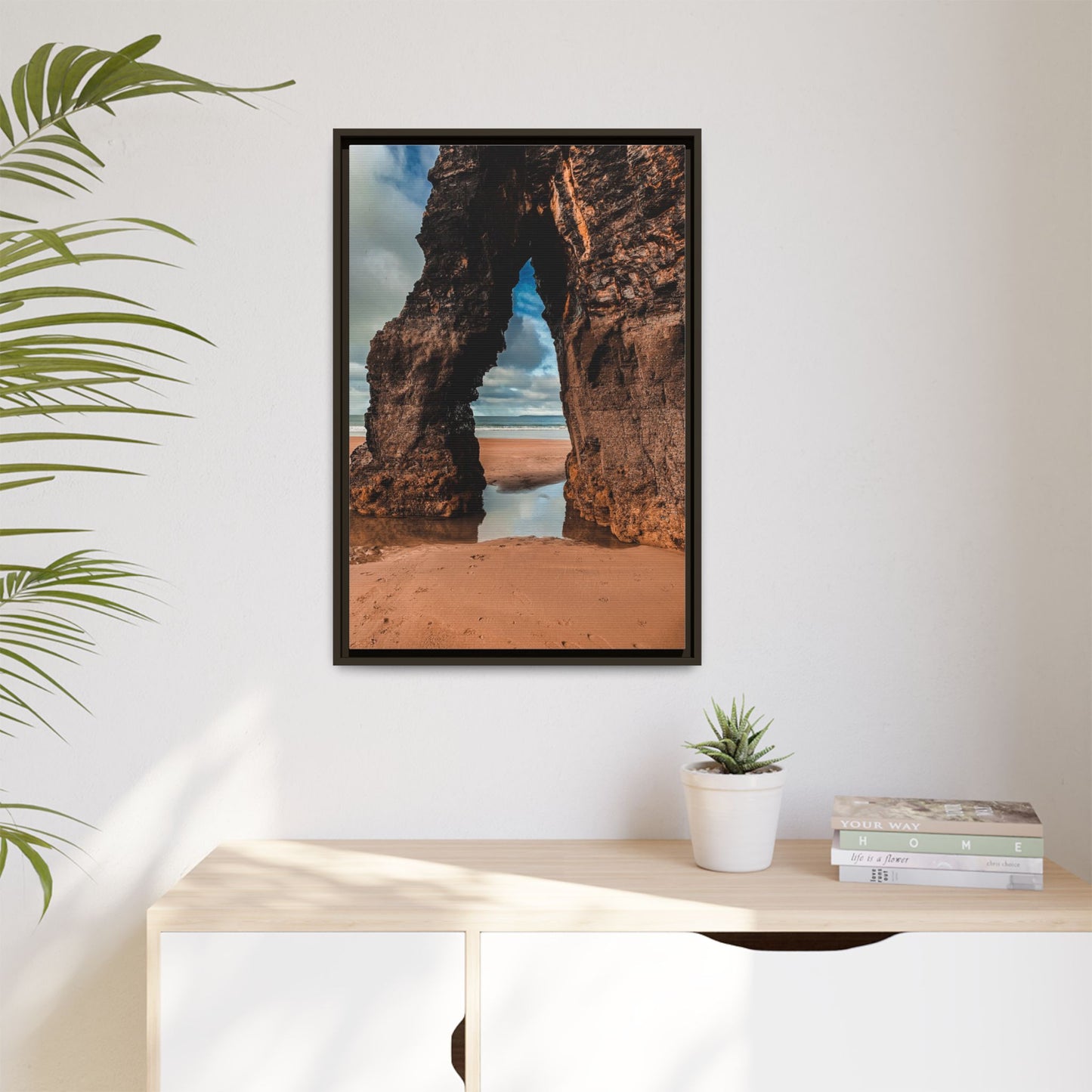 Ballybunion Cliff Matte Canvas, Framed (Multi-color)