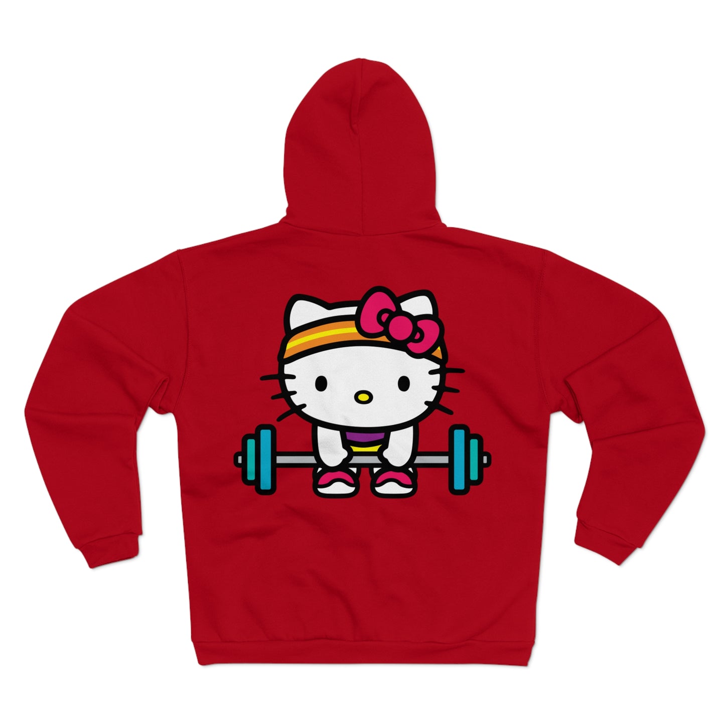 Hello Kitty Gym Motivation Unisex Hooded Zip Sweatshirt