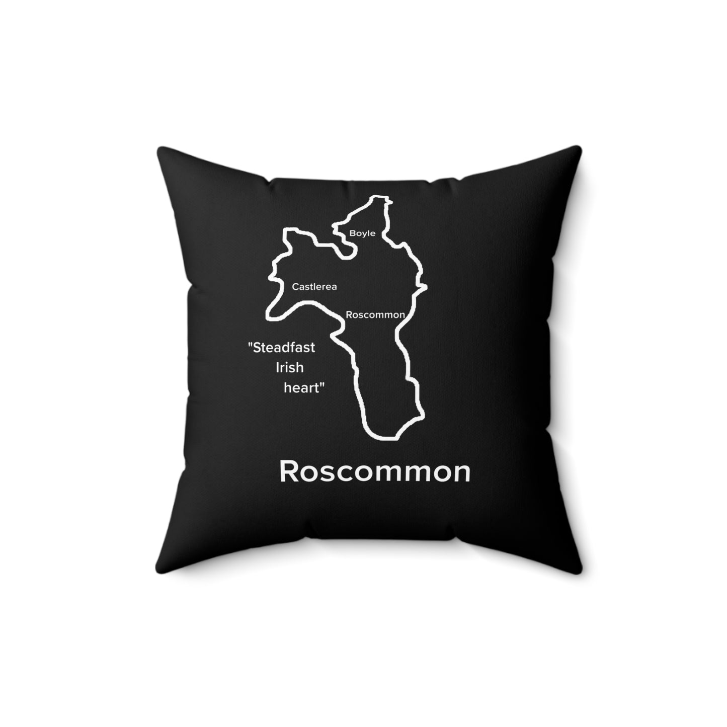 Roscommon Spun Polyester Square Pillow Black Edition 2 Sizes
