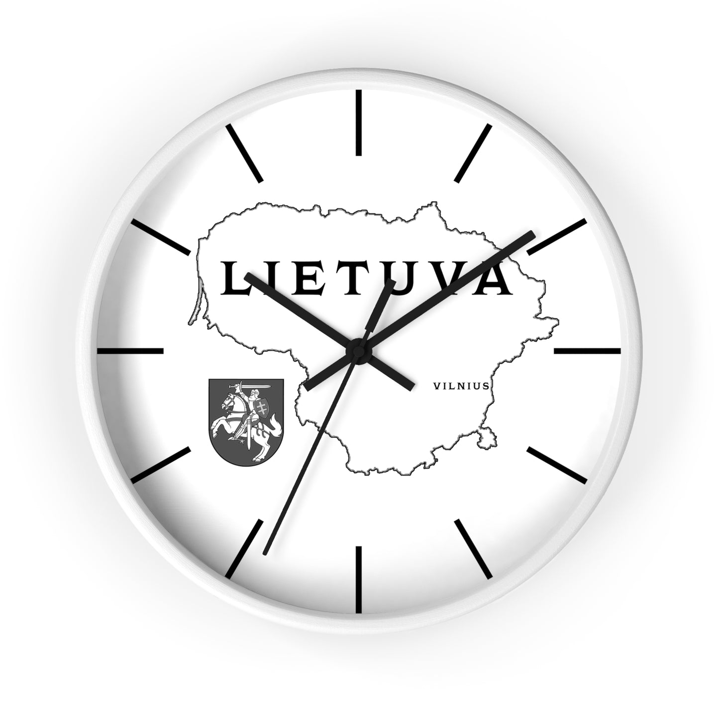 Lithuania Minimalistic Map Wall Clock - Modern Decor for Home & Office
