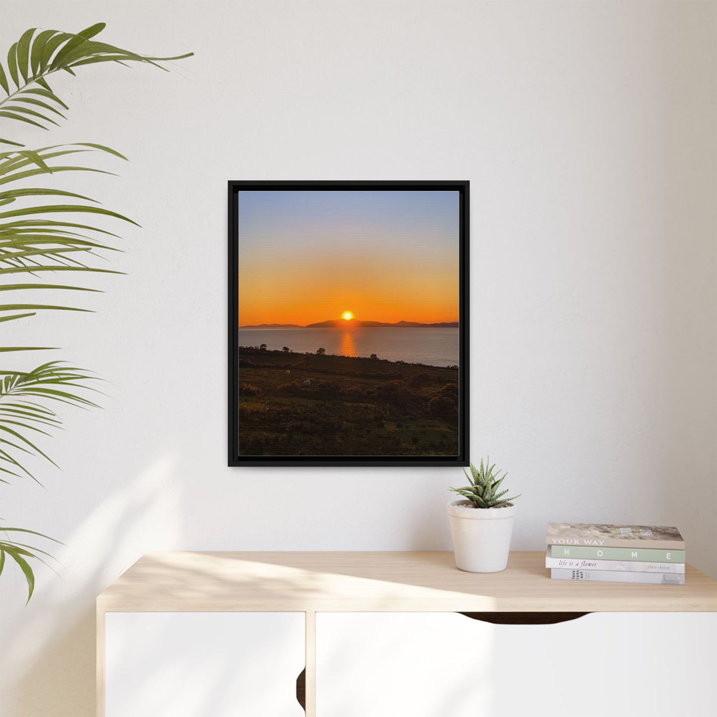 Sunset Ring Of Kerry Matte Canvas, Framed (Multi-color)