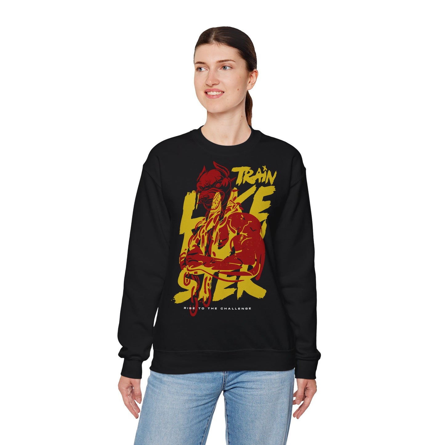 "Train Like a Beast" Unisex Heavy Blend™ Crewneck Sweatshirt - Motivational Gym Apparel