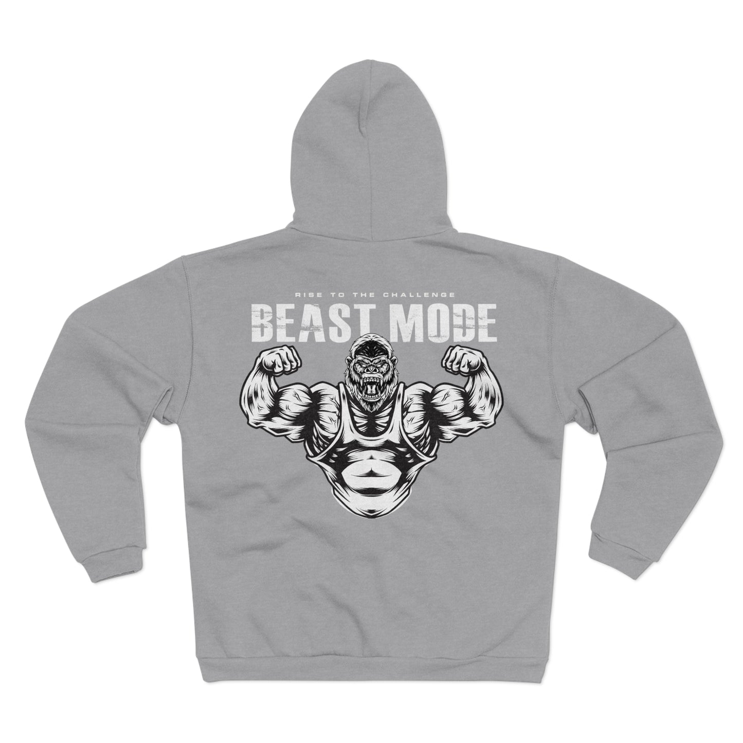 Beast Mode Unisex Hooded Zip Sweatshirt - Motivational Fitness Apparel