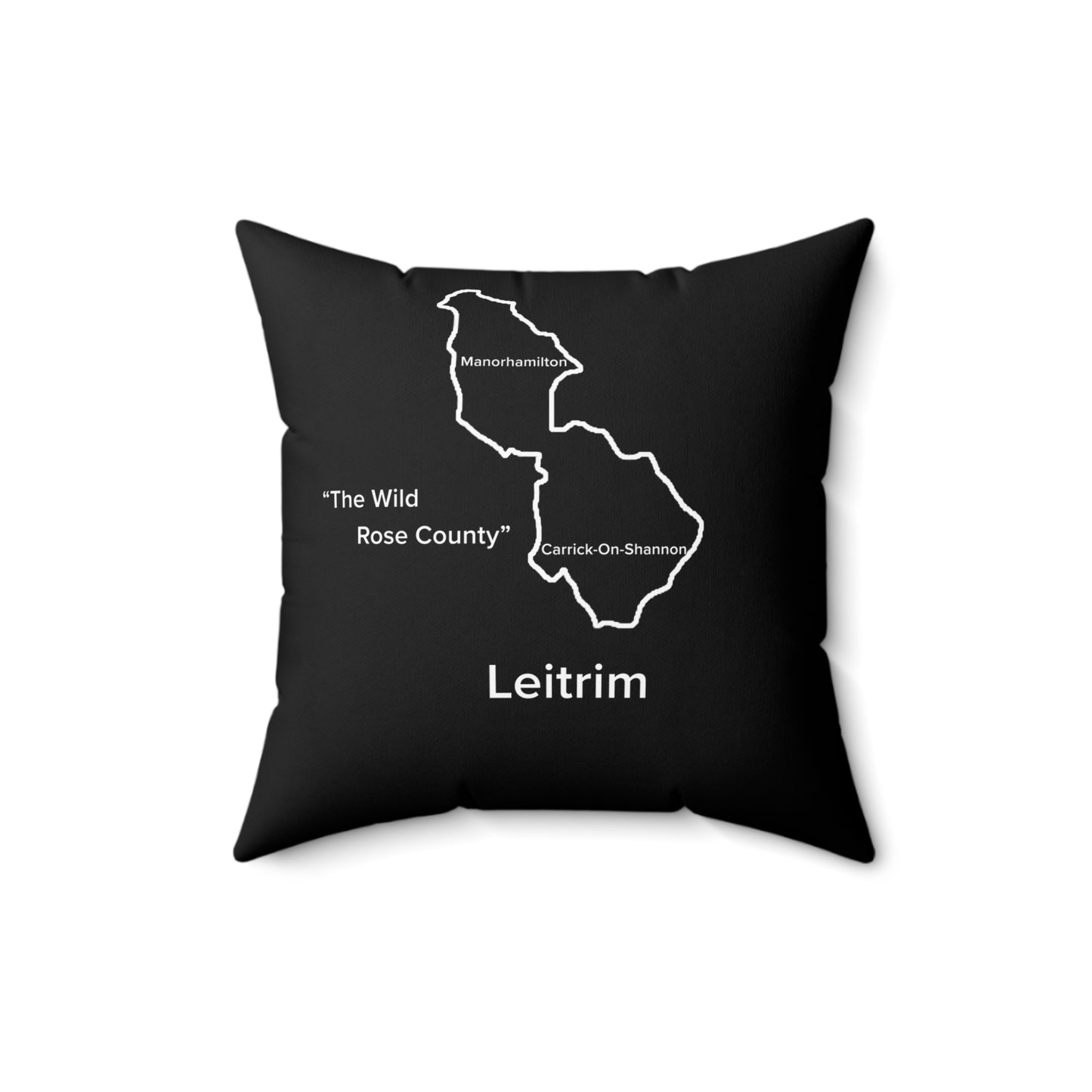 Leitrim Spun Polyester Square Pillow Black Edition