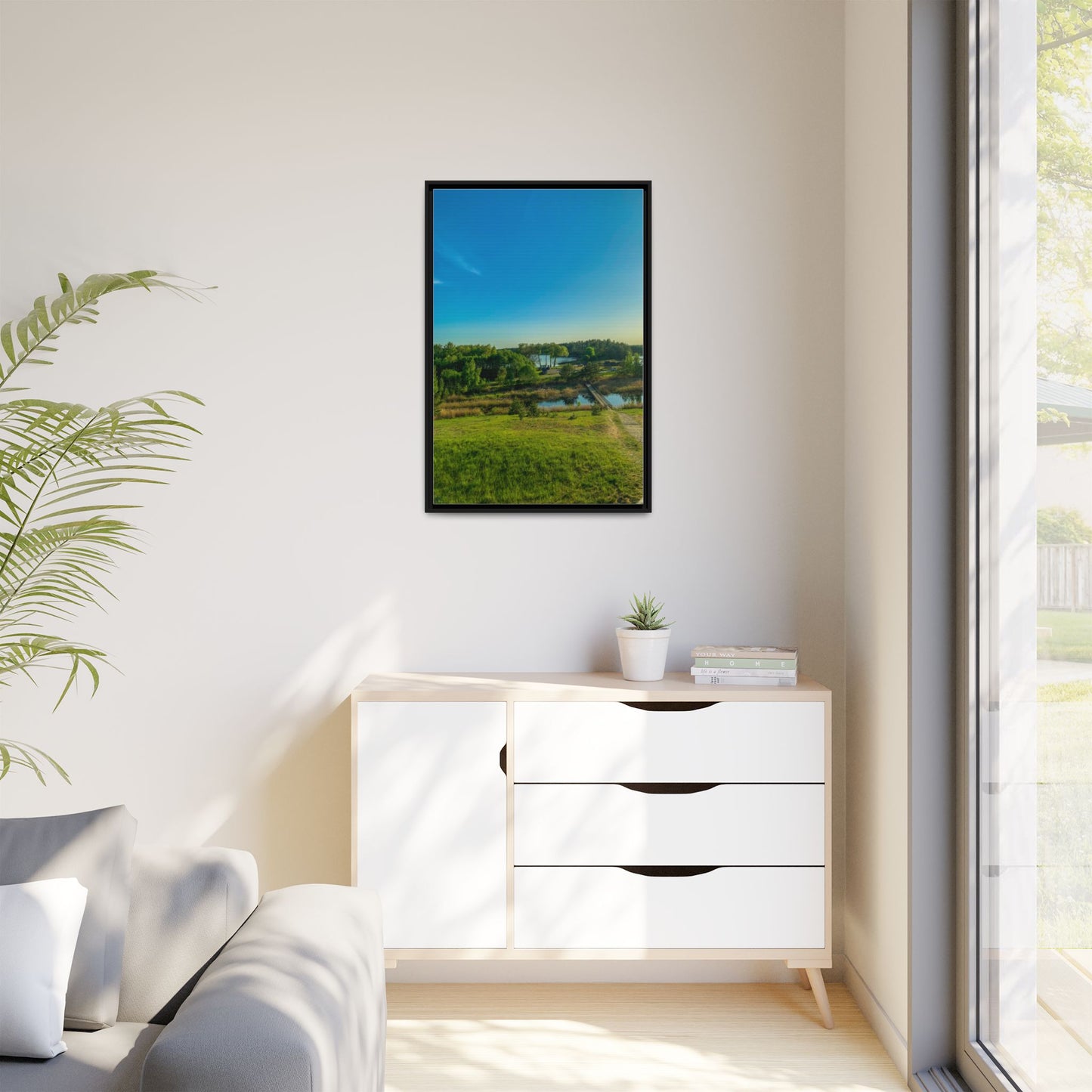 Zageres Lake Matte Canvas, Framed (Multi-color)