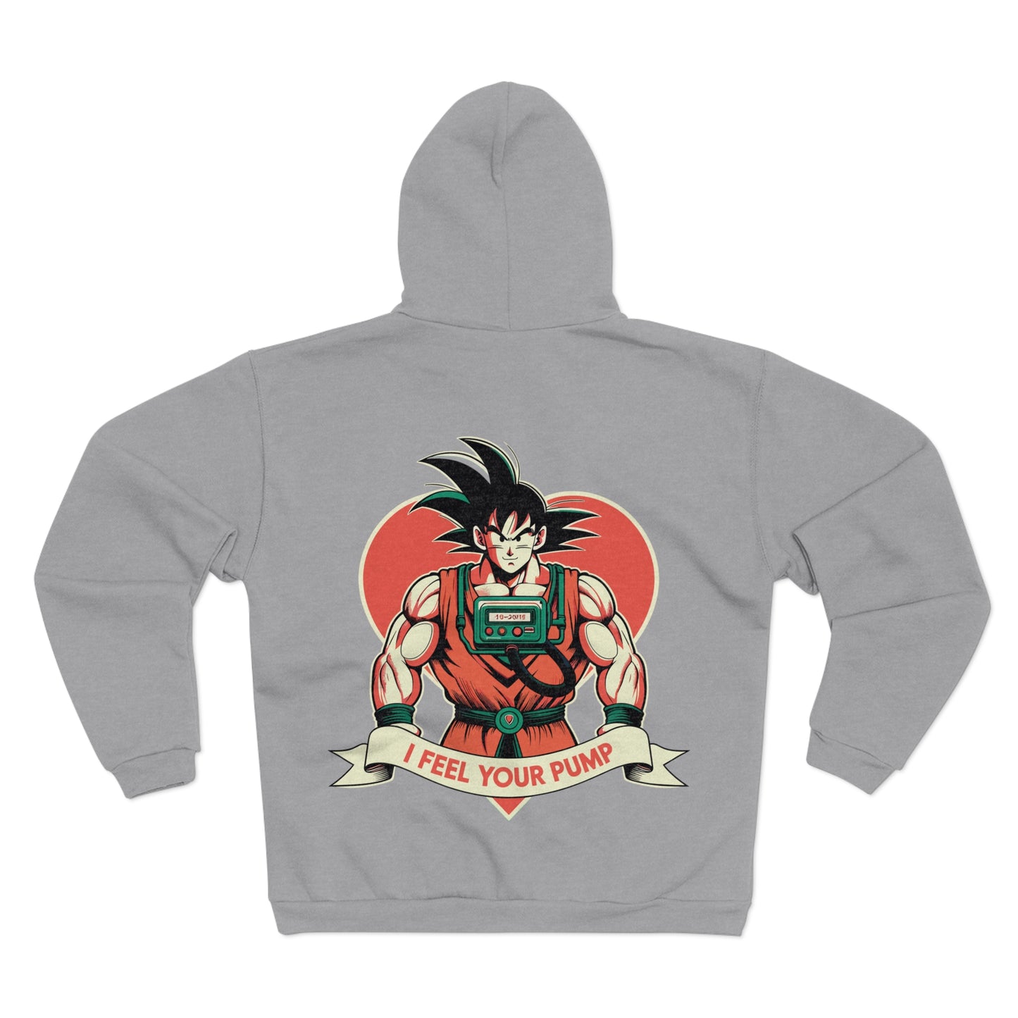 I Feel Your Pump Gym Goku Unisex Hooded Zip Sweatshirt
