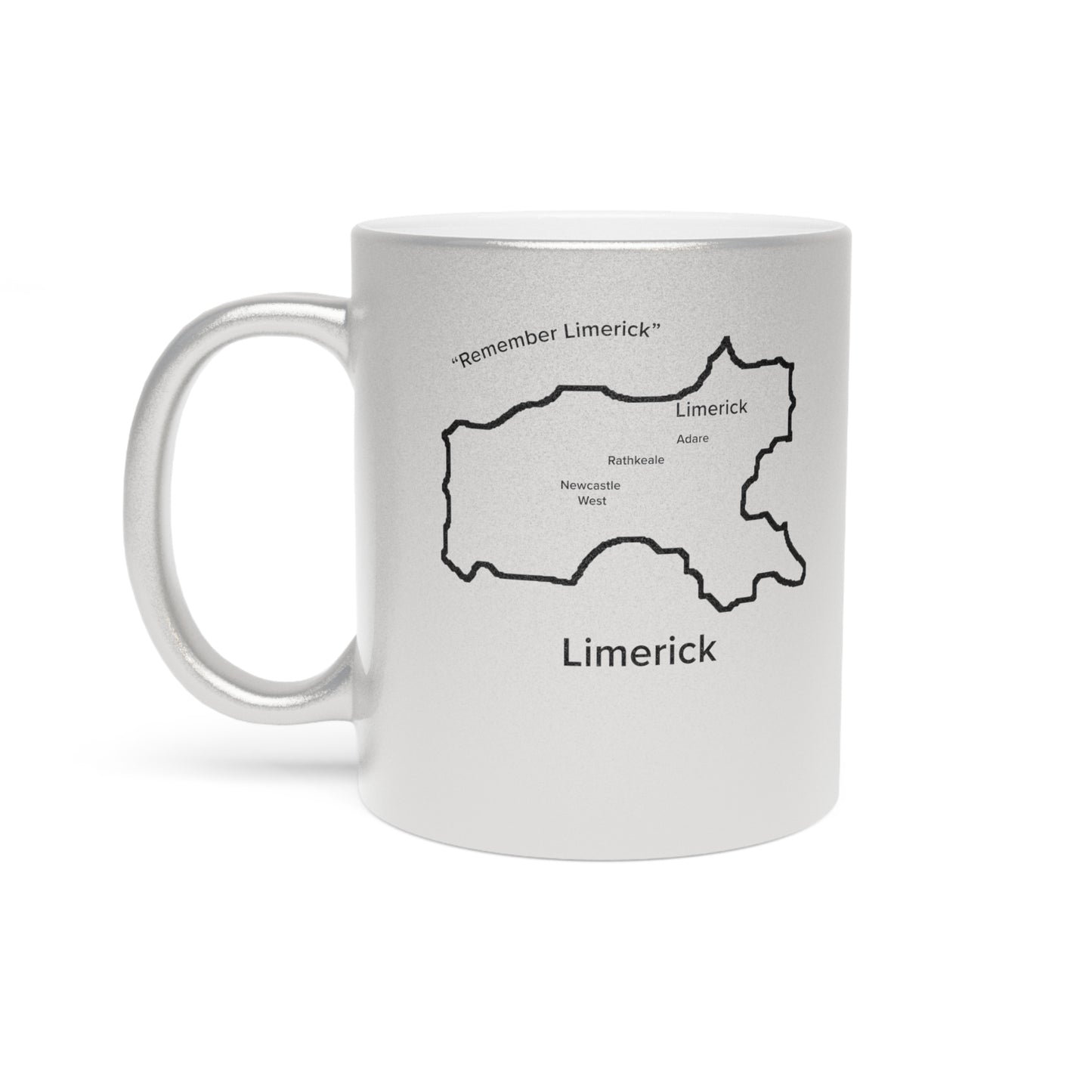 Limerick County Metallic Colour Mug - Silver/Gold - Perfect Gift for Coffee Lovers