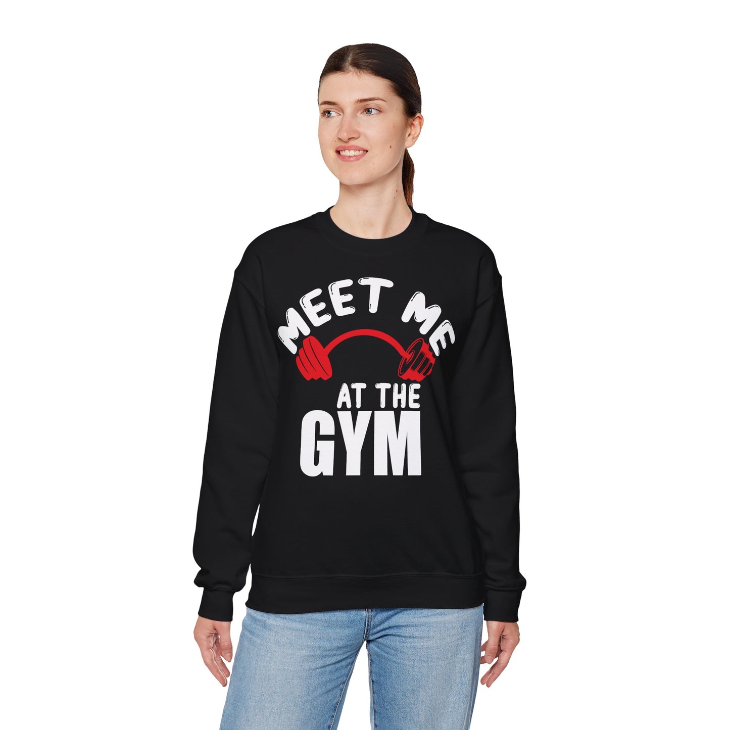 Meet Me at the Gym Sweatshirt - Unisex Heavy Blend™ Crewneck for Fitness Enthusiasts