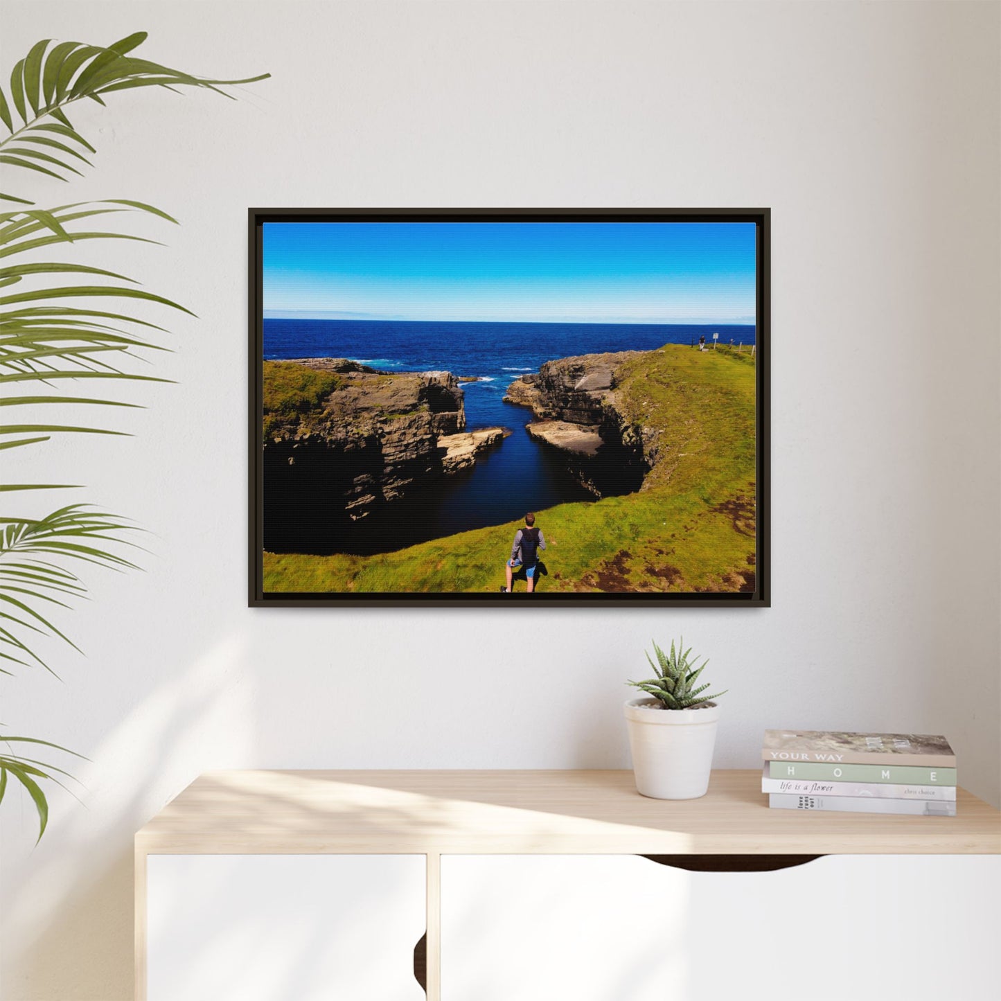 Cliffs Matte Canvas, Framed (Multi-color)
