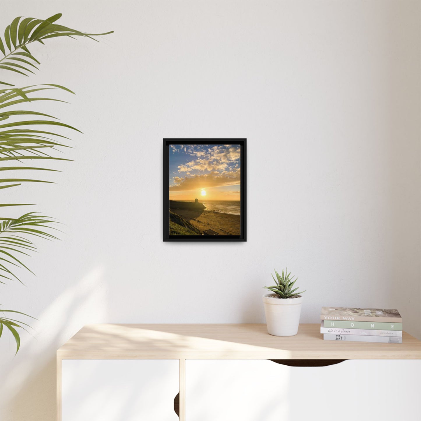 Ballybunion Sunset Castle Matte Canvas, Framed (Multi-color)