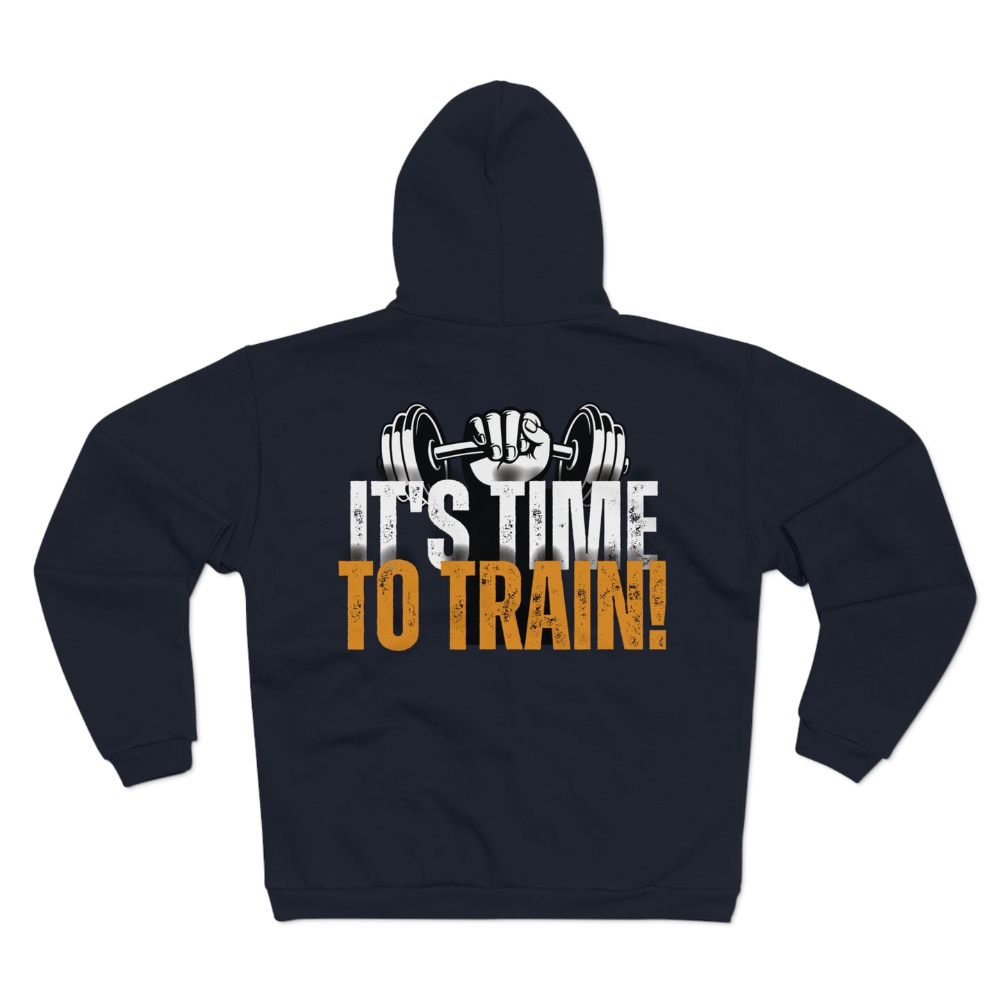 Unisex Zip Sweatshirt - 'It's Time to Train!' - Motivational Gym Hoodie