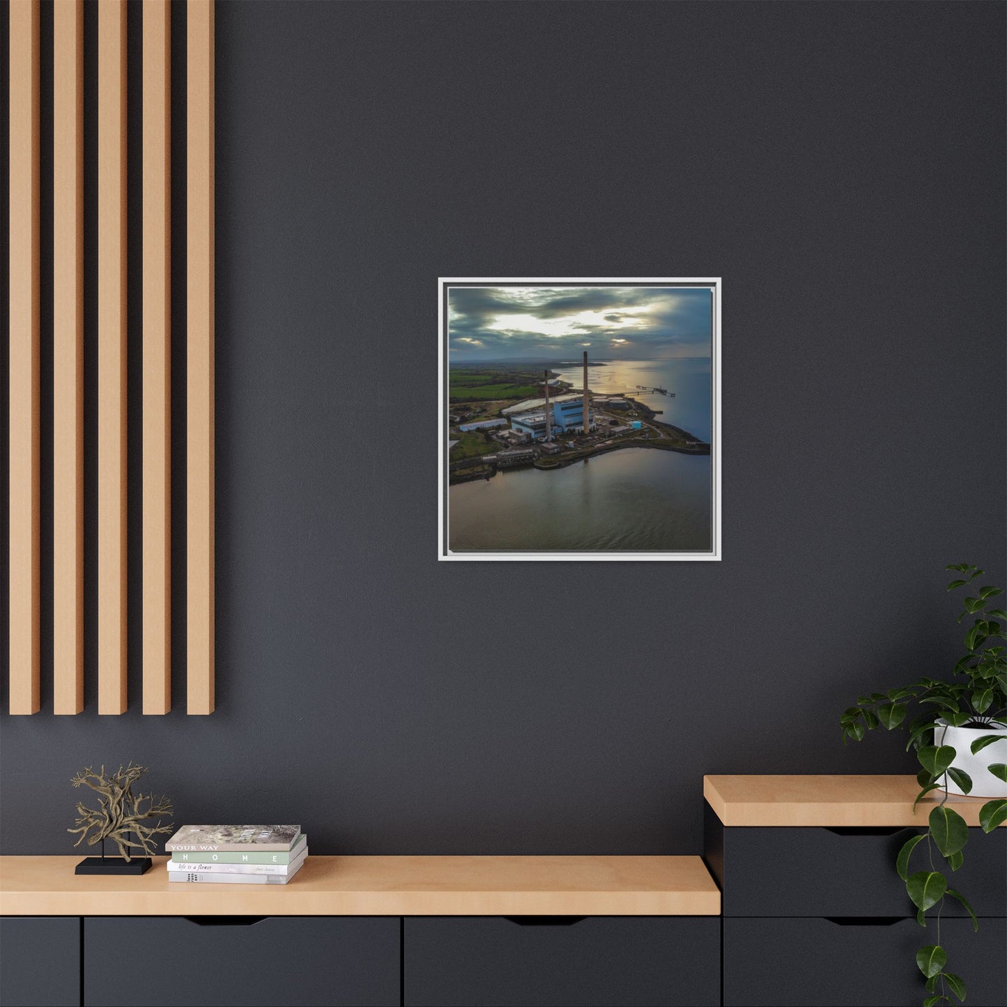Target Power Station Matte Canvas, Framed (Multi-color)