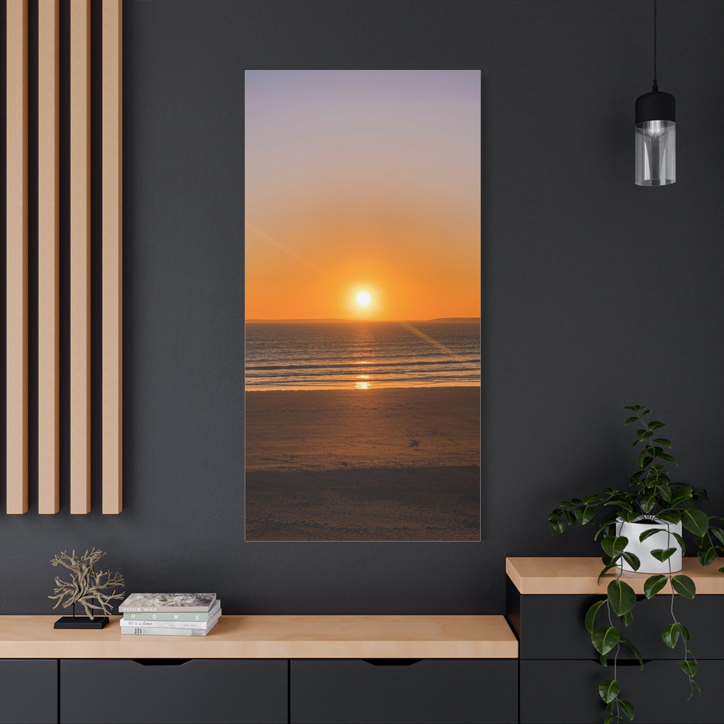 Sunset in ocean Matte Canvas, Stretched, 1.25"