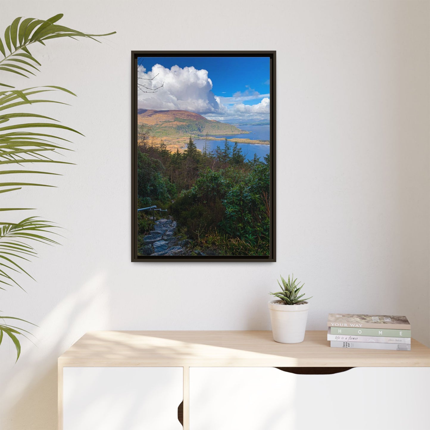 Torc Trail Stairs Matte Canvas, Framed (Multi-color)