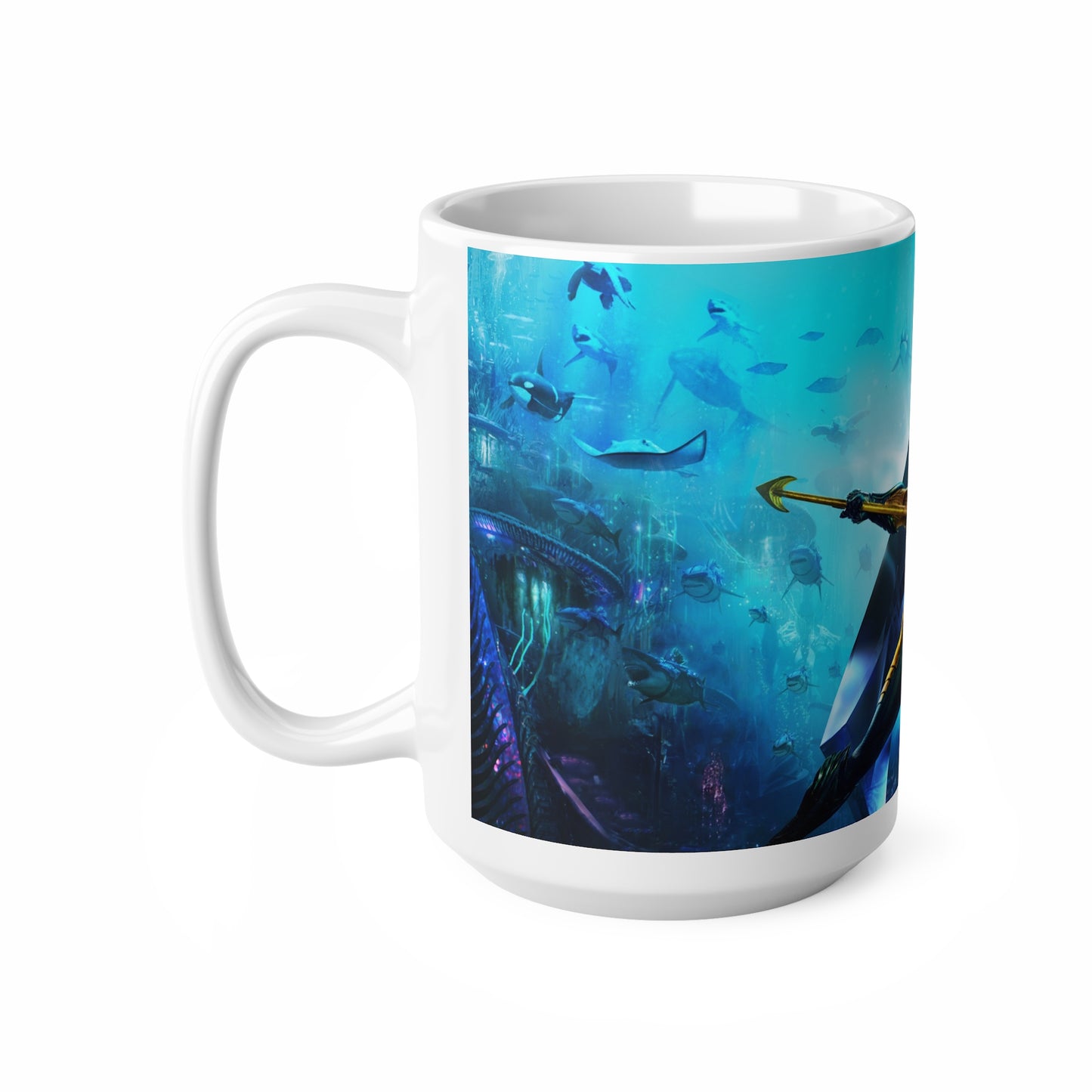 Aquatic Hero Ceramic Coffee Cups – 11oz & 15oz | Perfect Gift for Movie Fans