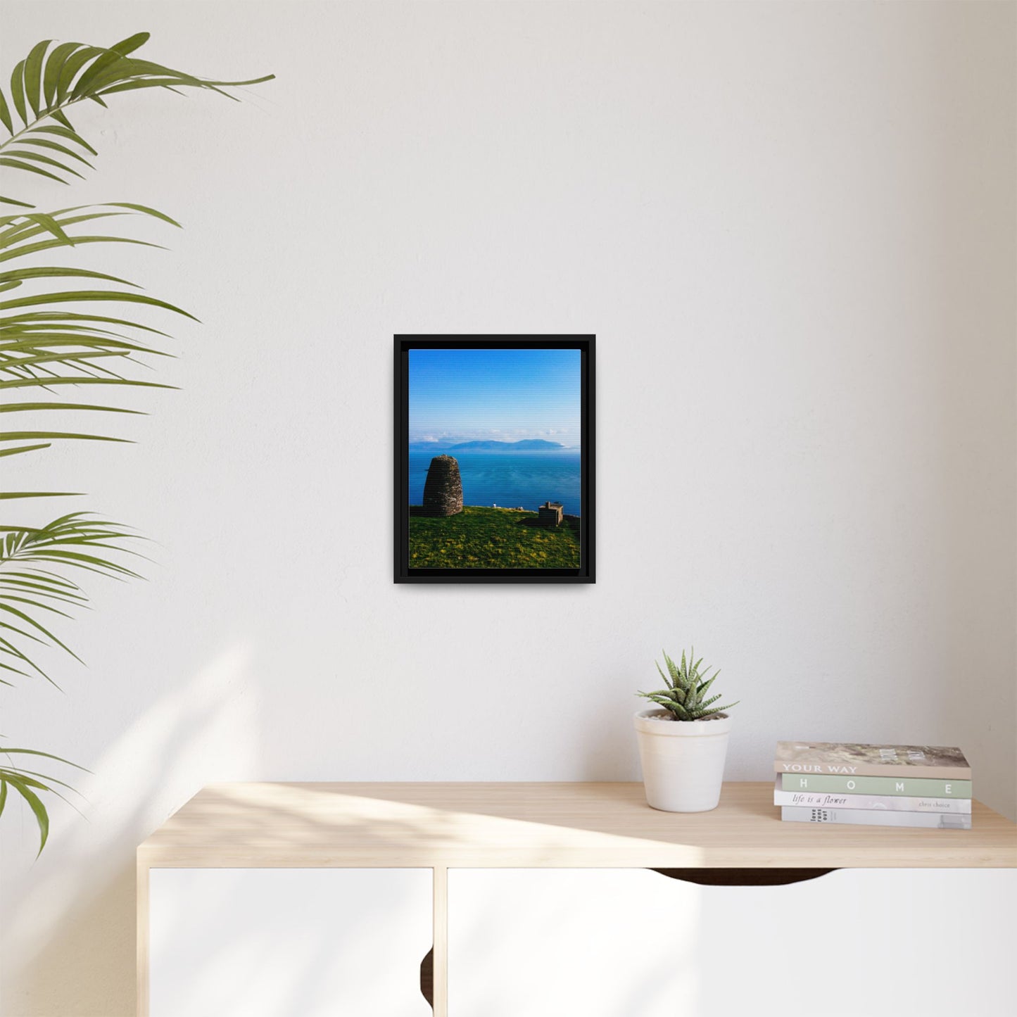 Ask Tower Matte Canvas, Framed (Multi-color)