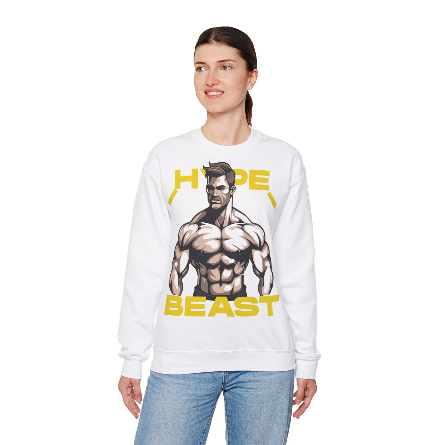 Hype Beast Unisex Heavy Blend™ Crewneck Sweatshirt - Bold Graphic Design for Fitness Enthusiasts