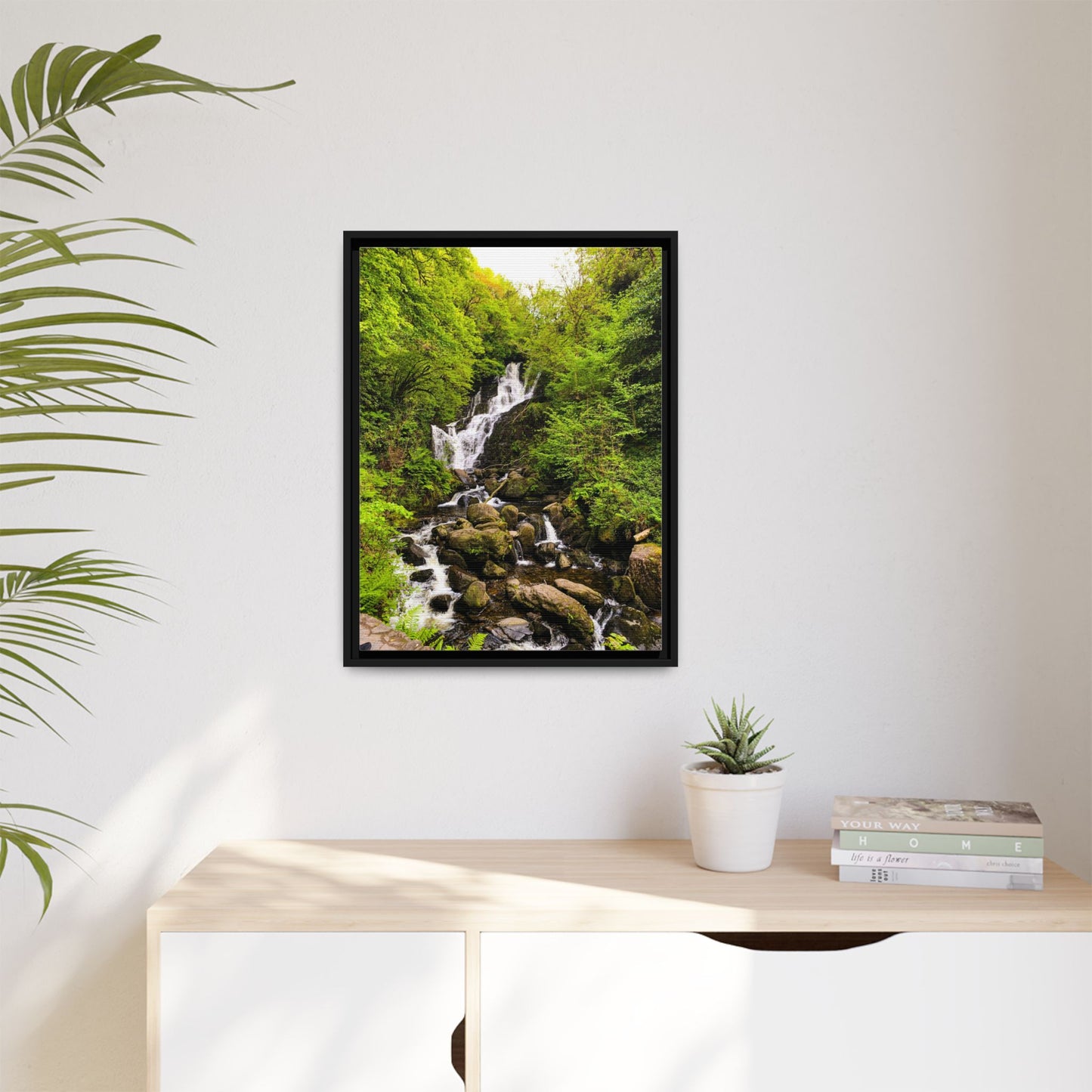Torc Waterfall Matte Canvas, Framed (Multi-color)