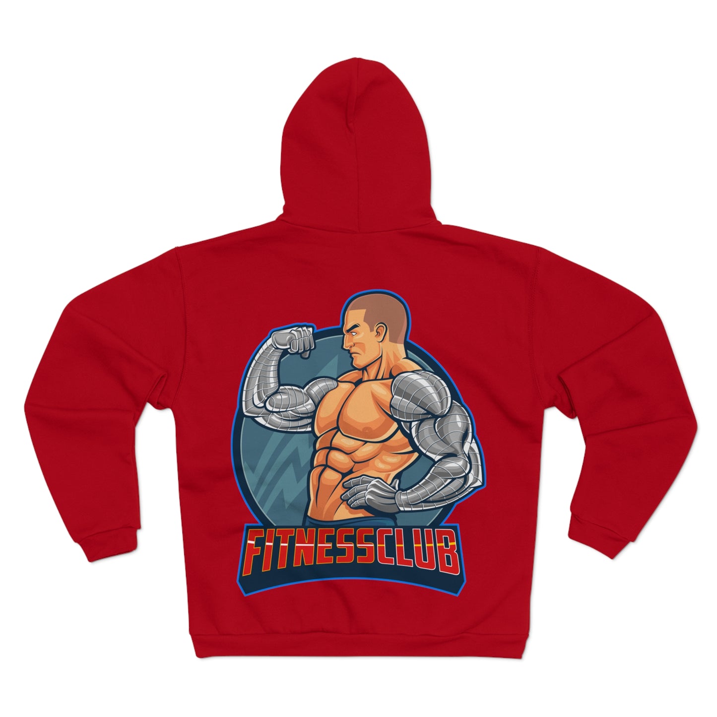 Fitness Club Unisex Hooded Zip Sweatshirt - Bold Gym Design
