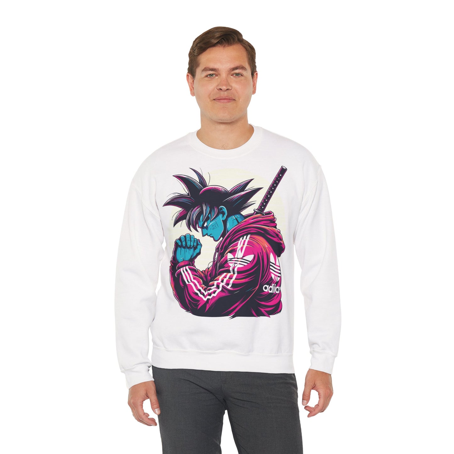 Anime-Inspired Crewneck Sweatshirt - Trendy Dragon Graphic