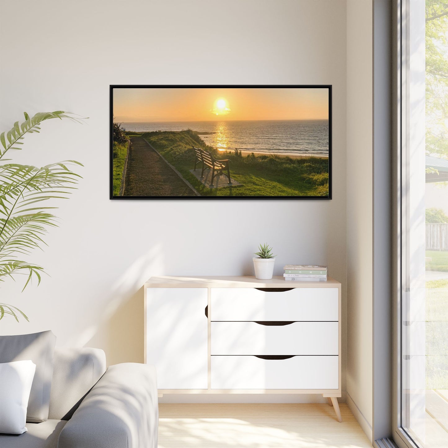 Sunset in Ballybunion 2 Matte Canvas, Framed (Multi-color)