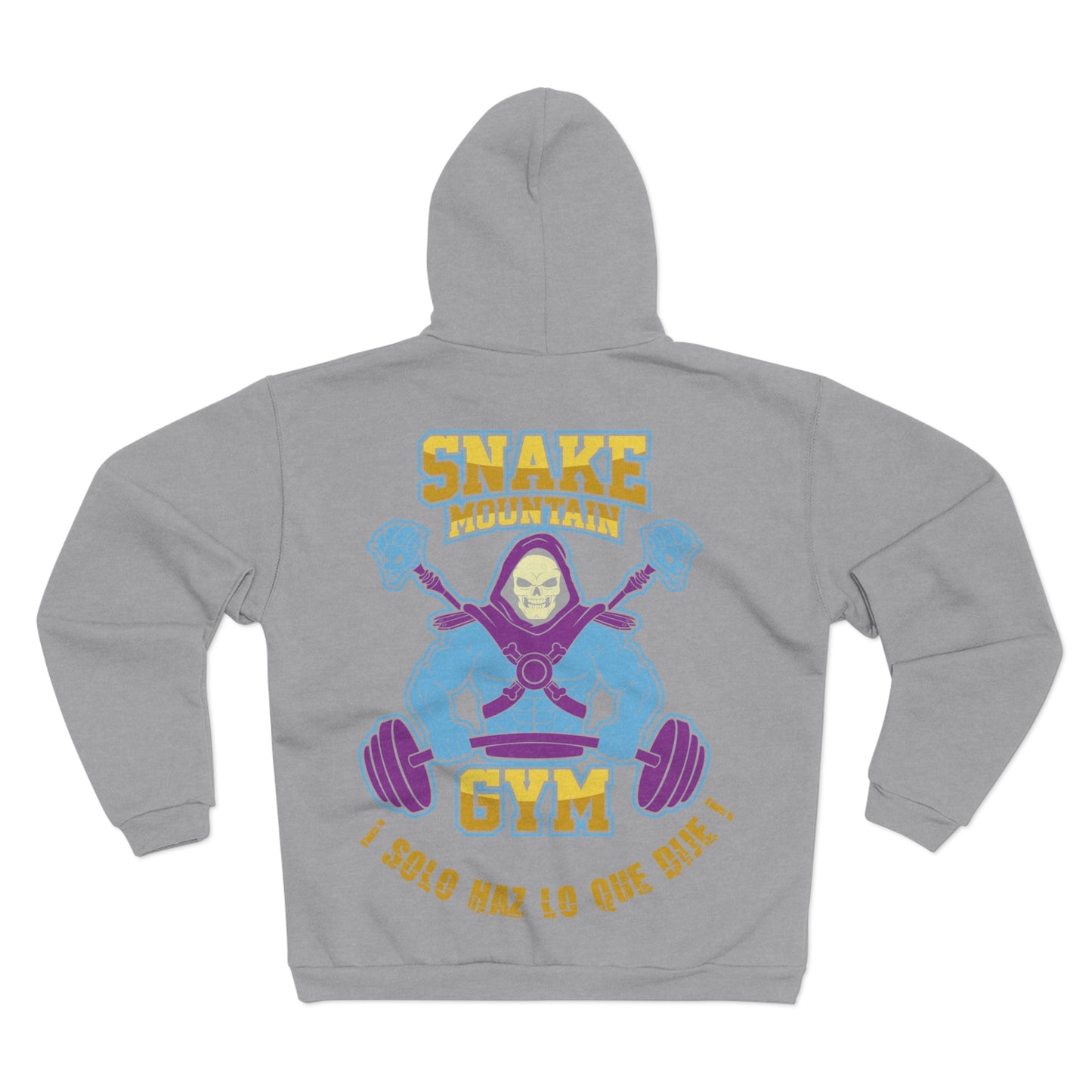 Unisex Hooded Zip Sweatshirt - Snake Mountain Gym Graphic