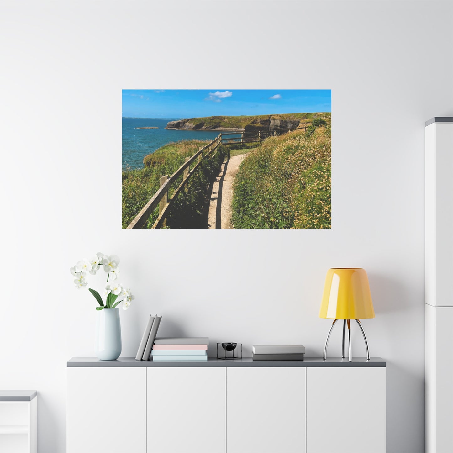 Sunny Walk In Ballybunion Matte Canvas, Stretched, 1.25"