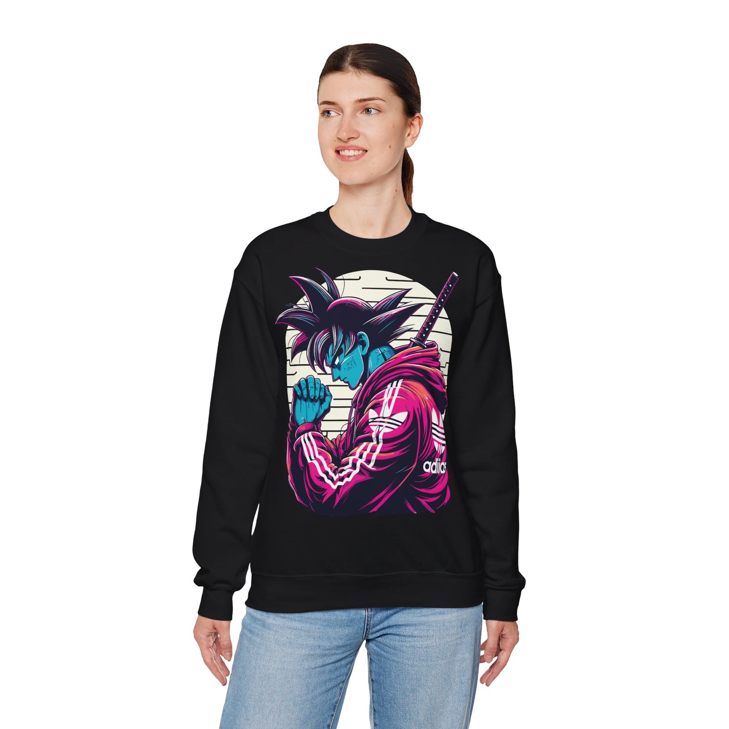 Anime-Inspired Crewneck Sweatshirt - Trendy Dragon Graphic