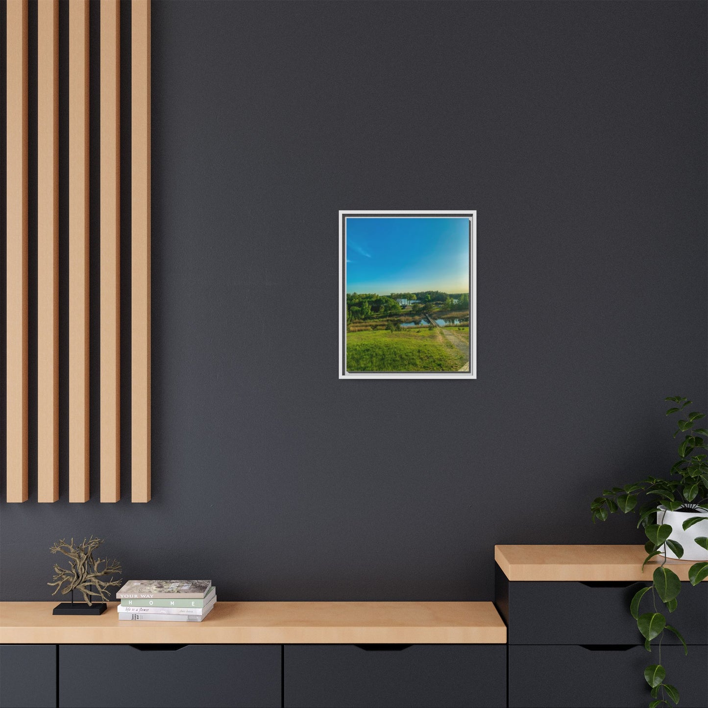 Zageres Lake Matte Canvas, Framed (Multi-color)