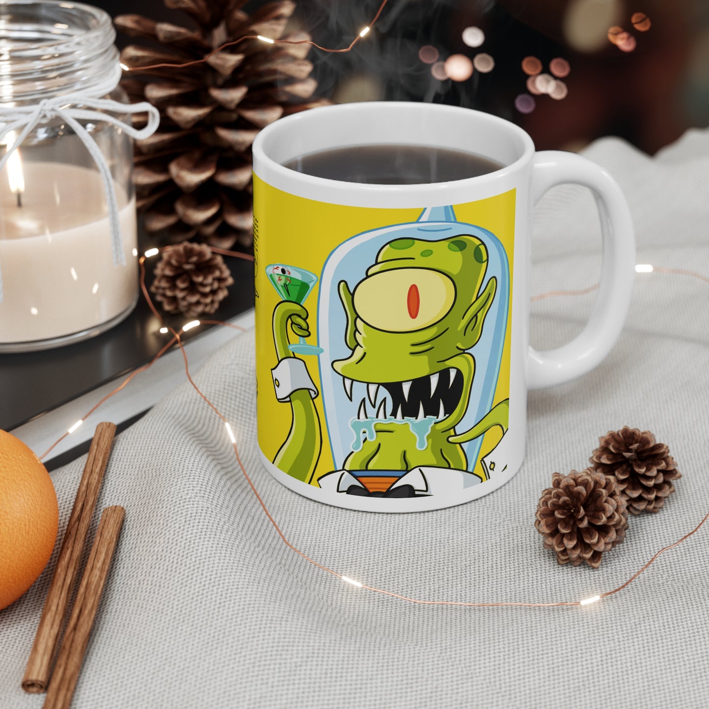 Whimsical Cartoon Ceramic Coffee Mug - Fun Kitchen Decor (11oz & 15oz)