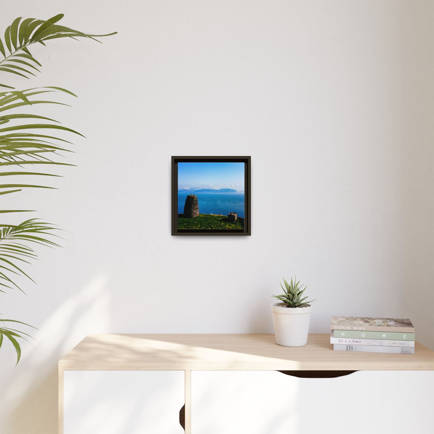 Ask Tower Matte Canvas, Framed (Multi-color)