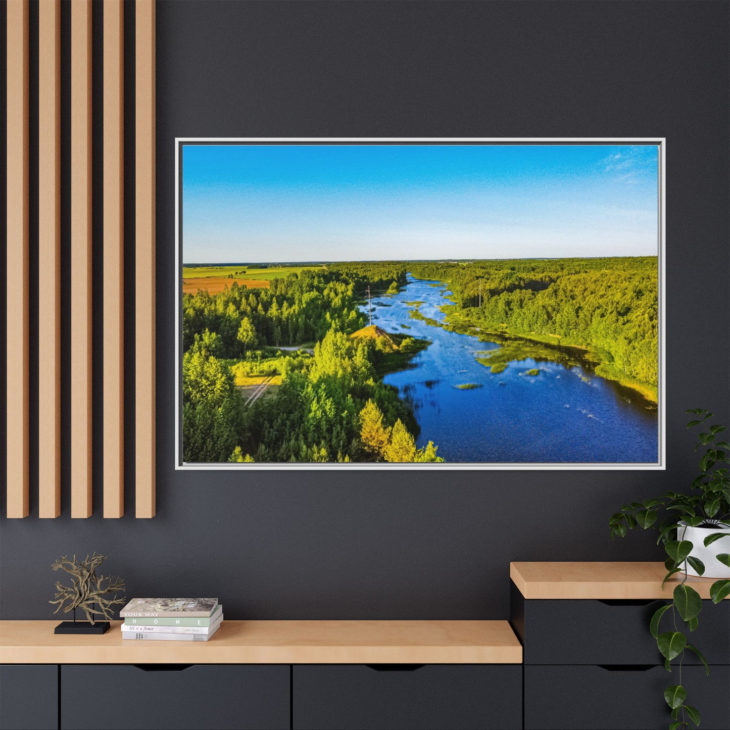 Zagares Lake Matte Canvas, Framed (Multi-color)