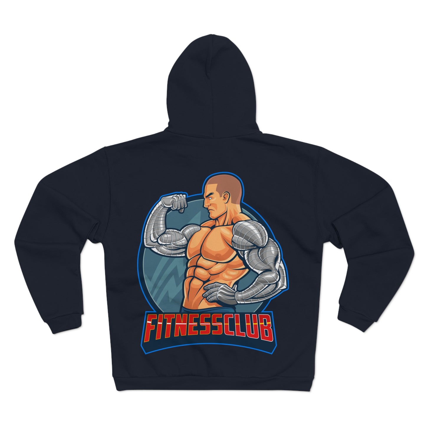 Fitness Club Unisex Hooded Zip Sweatshirt - Bold Gym Design