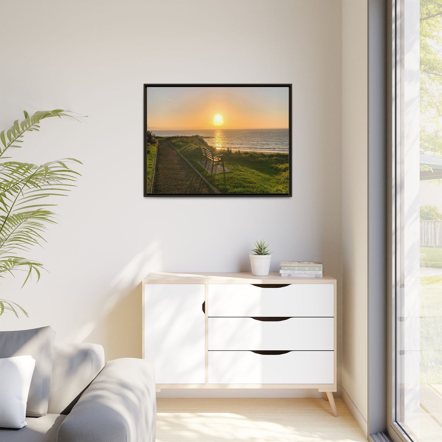 Sunset in Ballybunion 2 Matte Canvas, Framed (Multi-color)