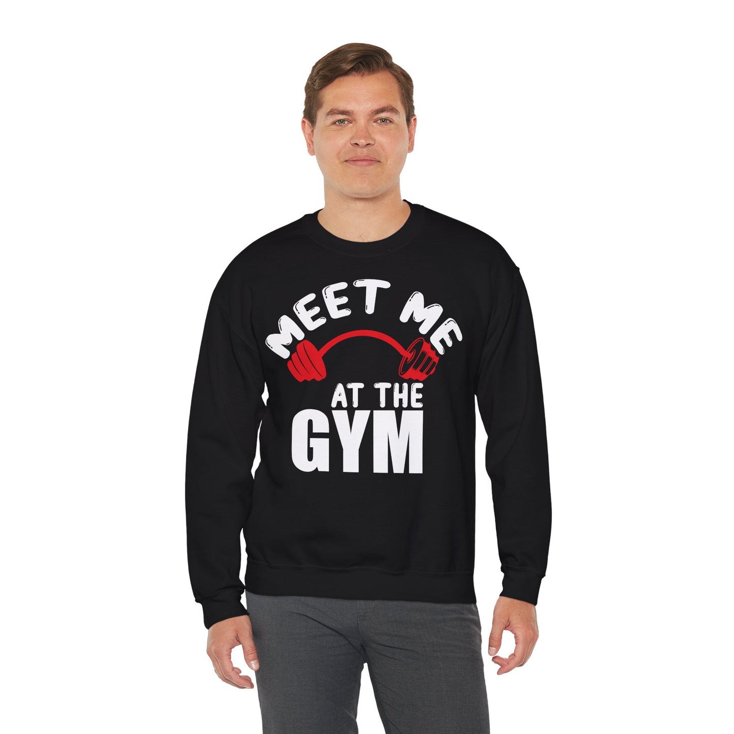 Meet Me at the Gym Sweatshirt - Unisex Heavy Blend™ Crewneck for Fitness Enthusiasts